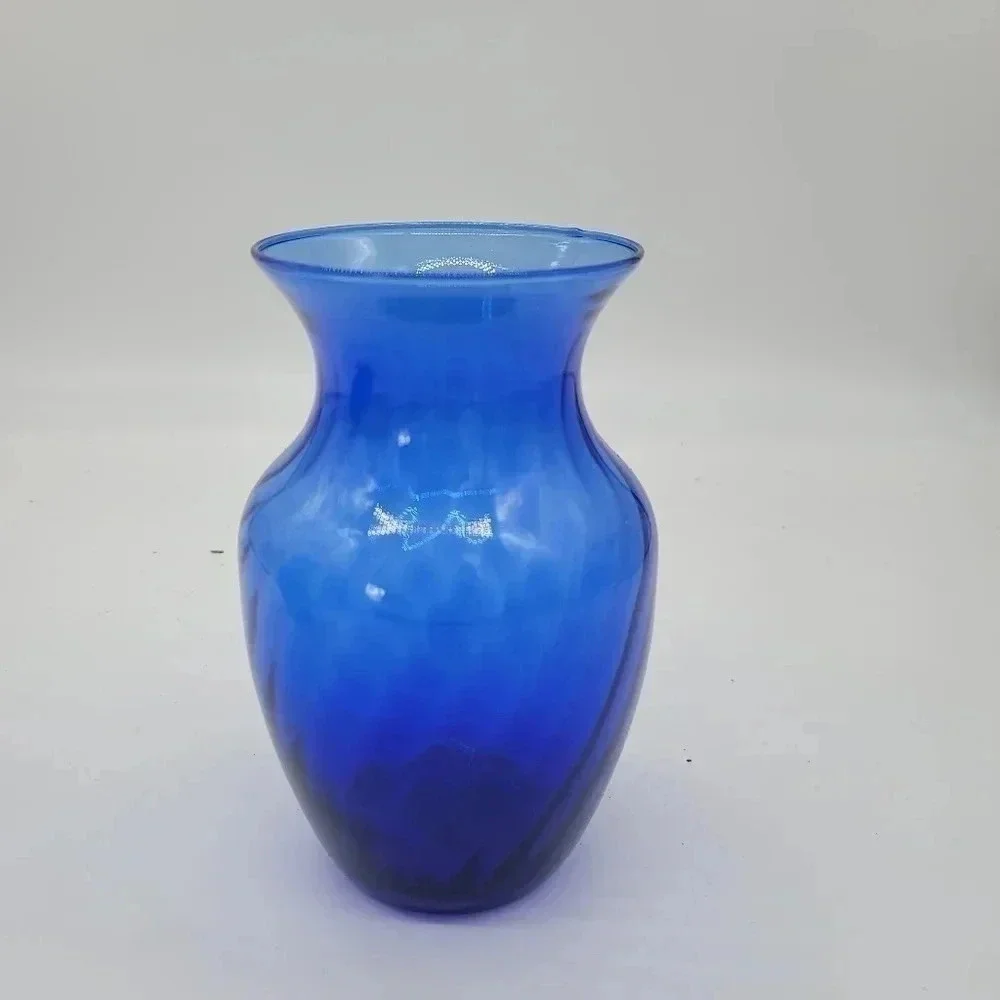 Vintage Cobalt Blue Glass Flower 8